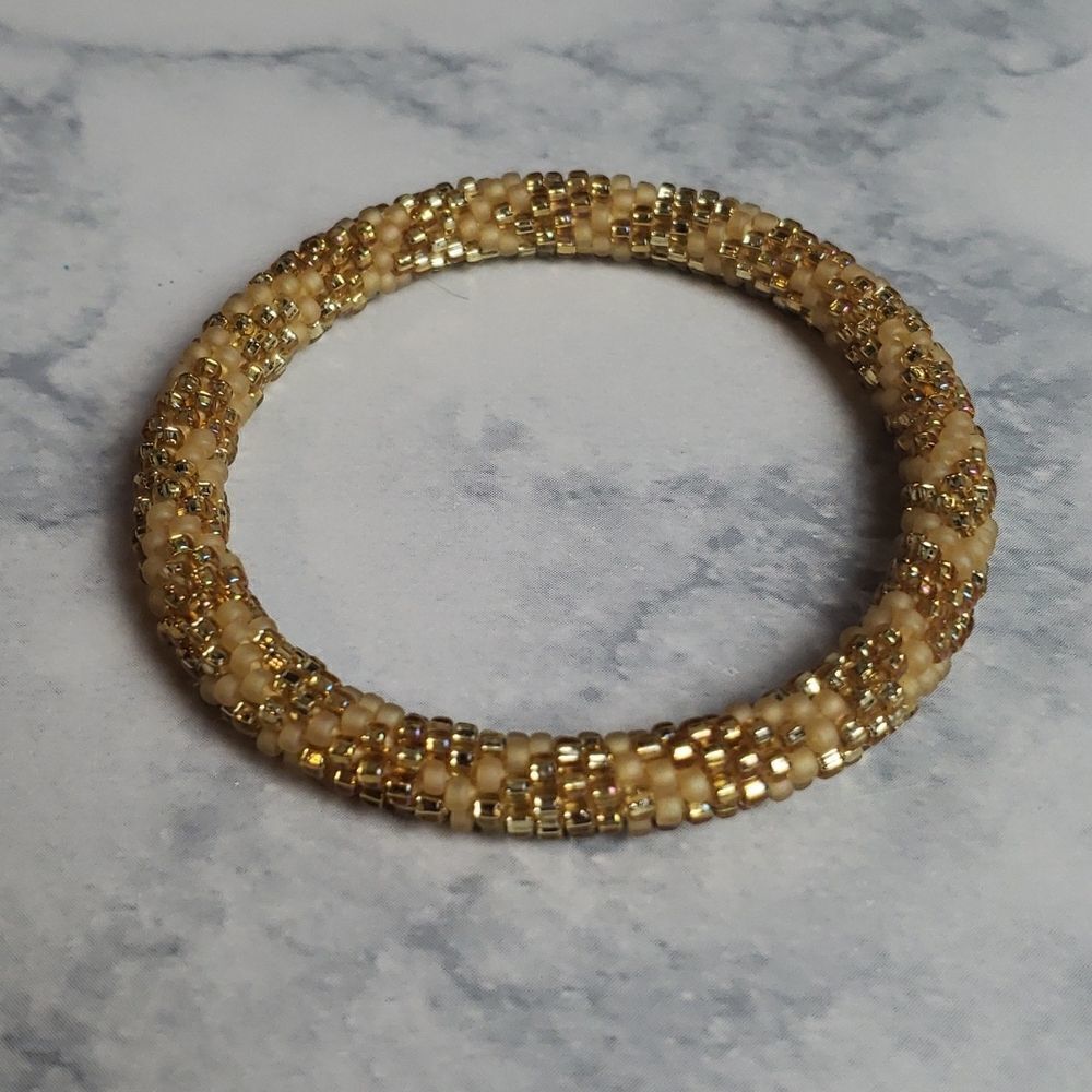 Golden Beaded Bracelet  